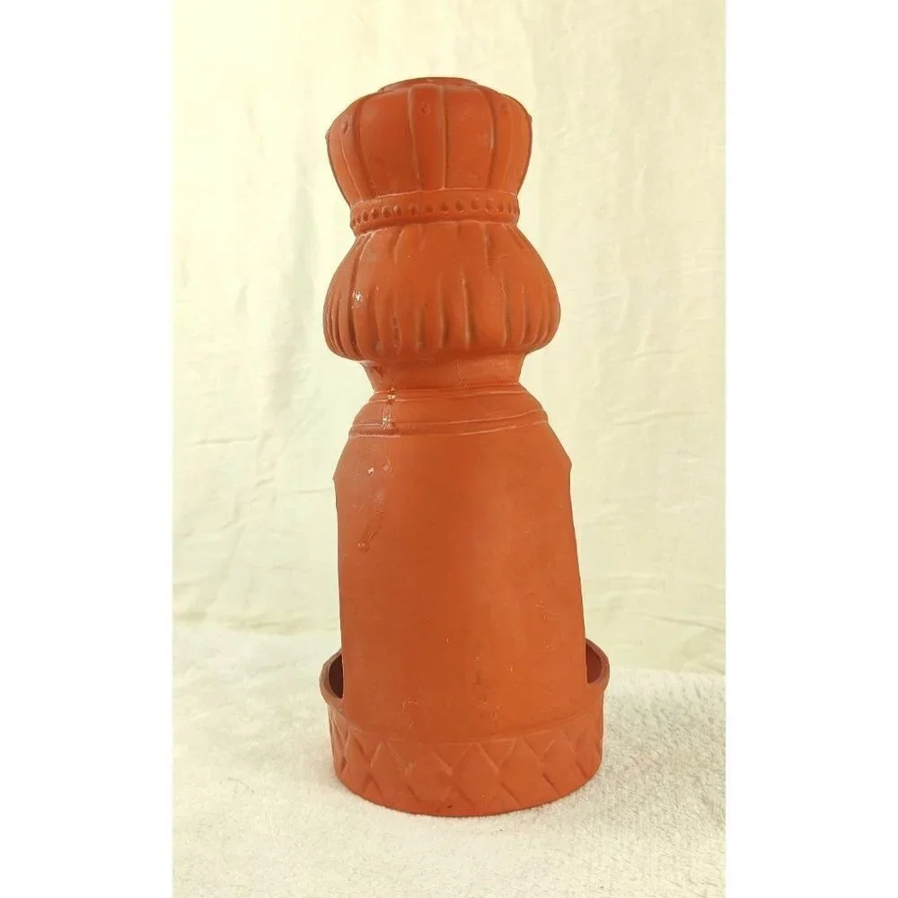 Terracotta Figural Candle Holder Pottery Tea Light VTG 70s Danish Modern Japan